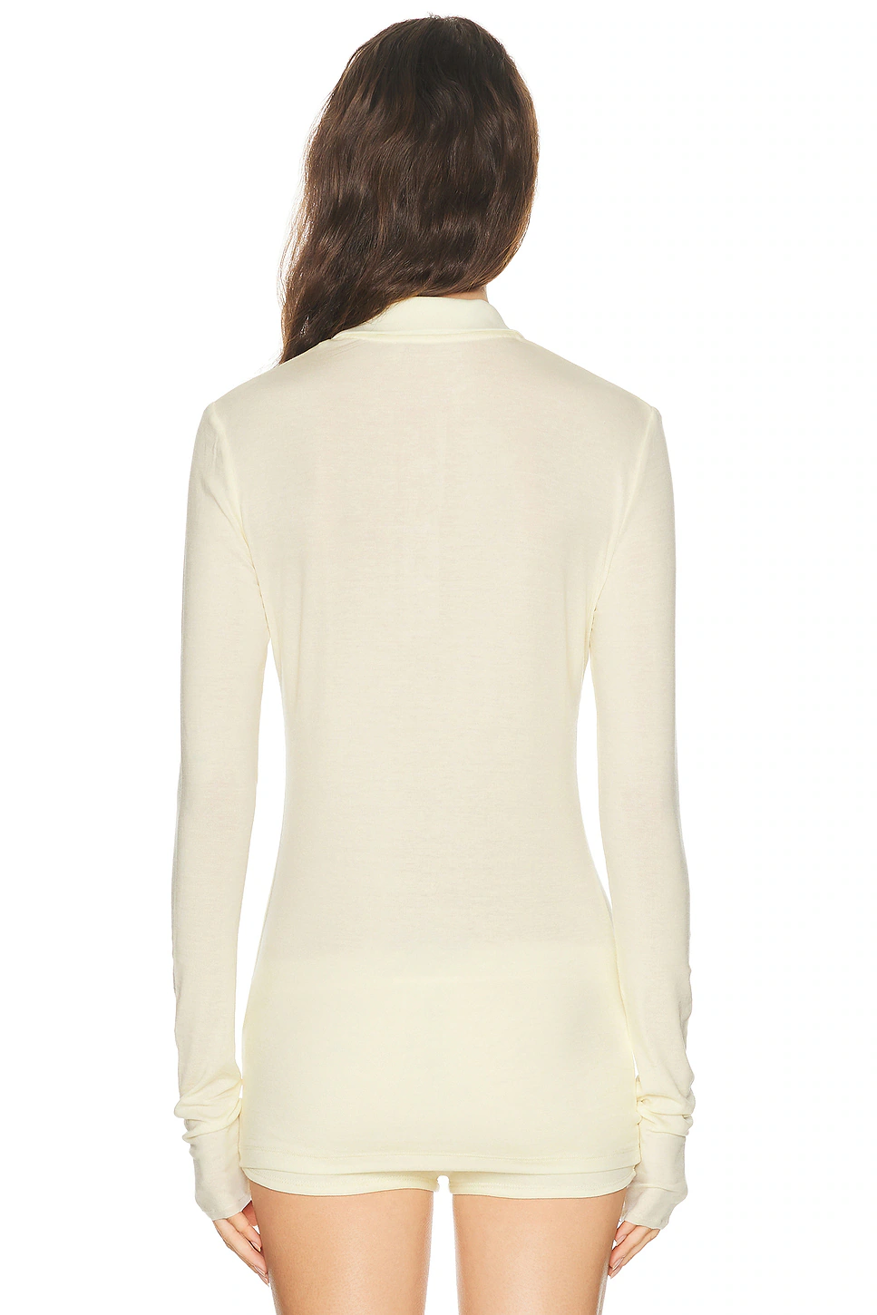 Long Sleeve Polo Top Limone