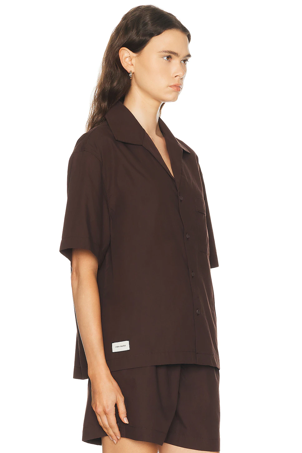 Short Sleeve Pajama Shirt Brunette