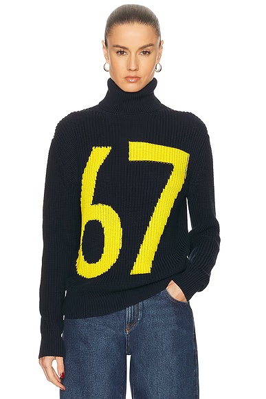 Turtleneck Sweater Icon Navy & Racing Yellow