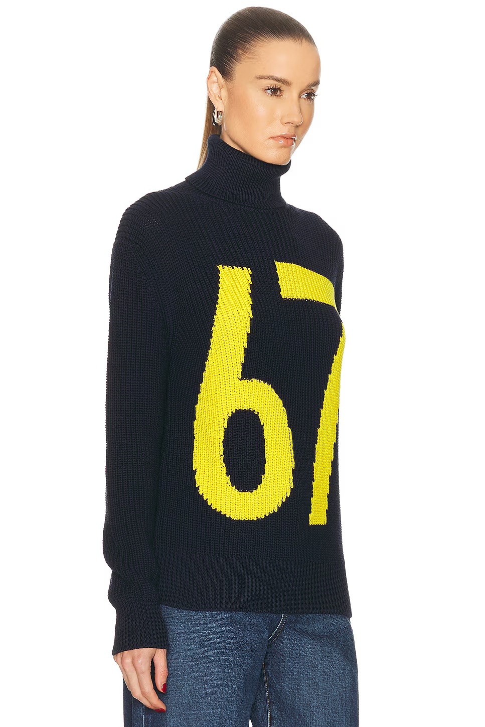 Turtleneck Sweater Icon Navy & Racing Yellow