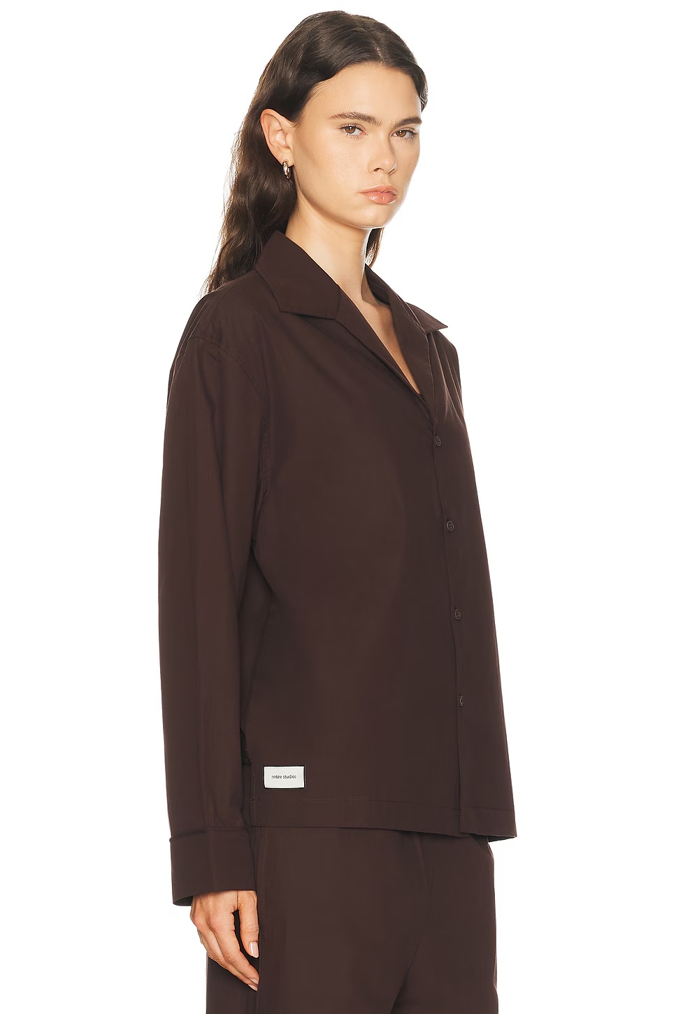 Long Sleeve Pajama Shirt Brunette