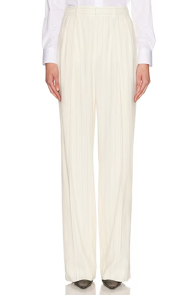 Jody Pleated Pant Cream & Icon Navy