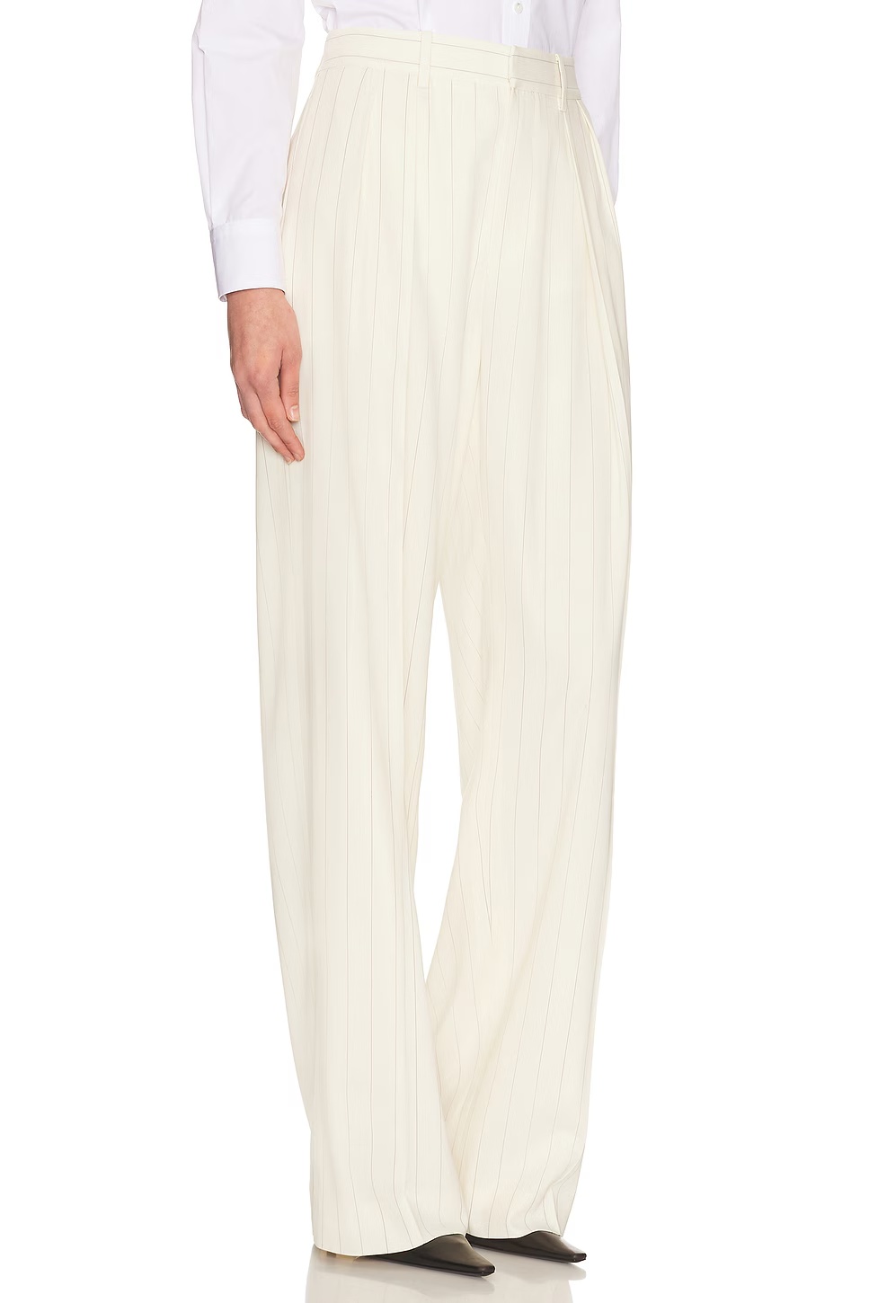 Jody Pleated Pant Cream & Icon Navy