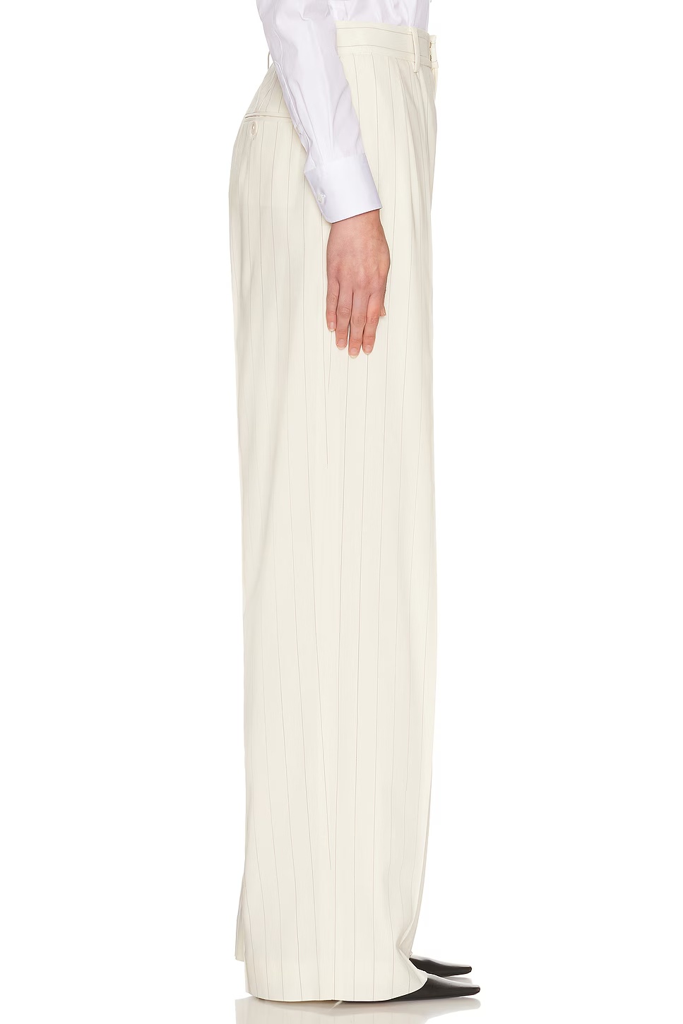 Jody Pleated Pant Cream & Icon Navy