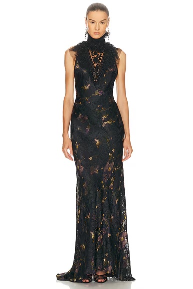 Ellen Gown Green Multi
