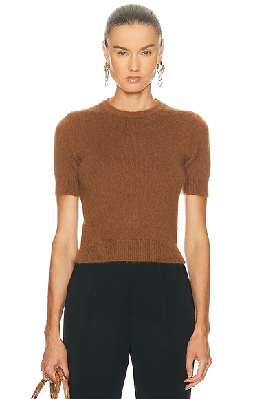 Short Sleeve Top Cognac
