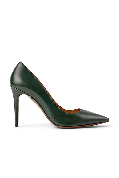 Tenney 95 MM Goatskin Pump Dark Racing Green