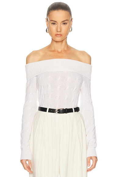 Off The Shoulder Sweater Lux Cream