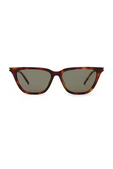 Thin Acetate Cat Eye Sunglasses Havana & Grey