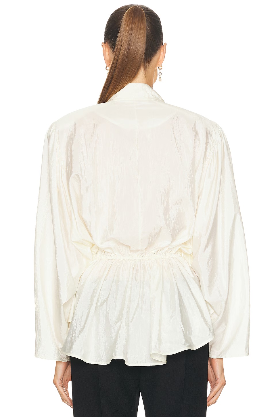 Light Weight Taffeta Top Coconut Milk