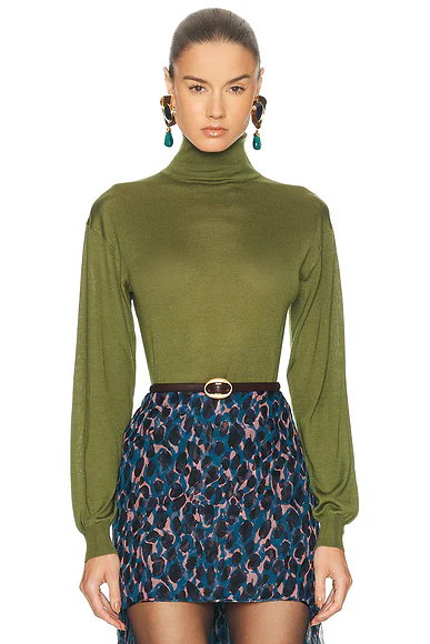 Turtleneck Sweater Vert Olive
