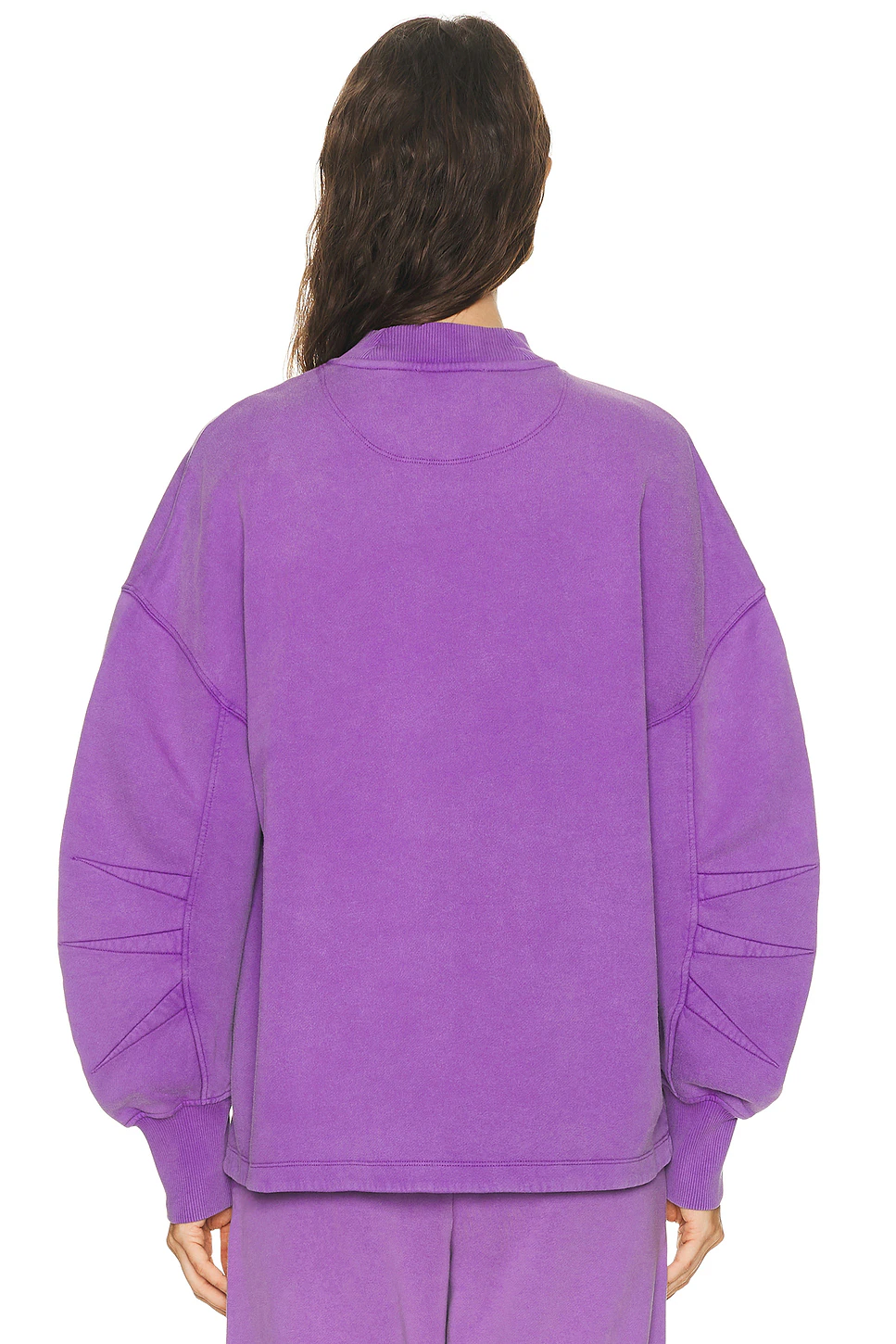 Side Slit Sweatshirt Purple