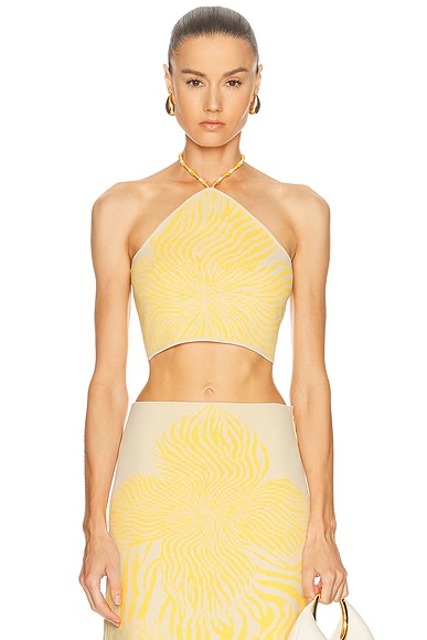 Gala Top Yellow Bloom