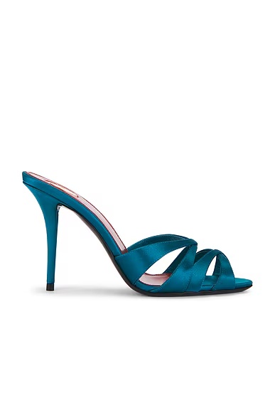 Chandelle Mule Sandal Silk Duck Blue