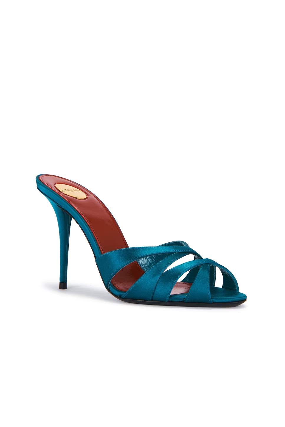 Chandelle Mule Sandal Silk Duck Blue