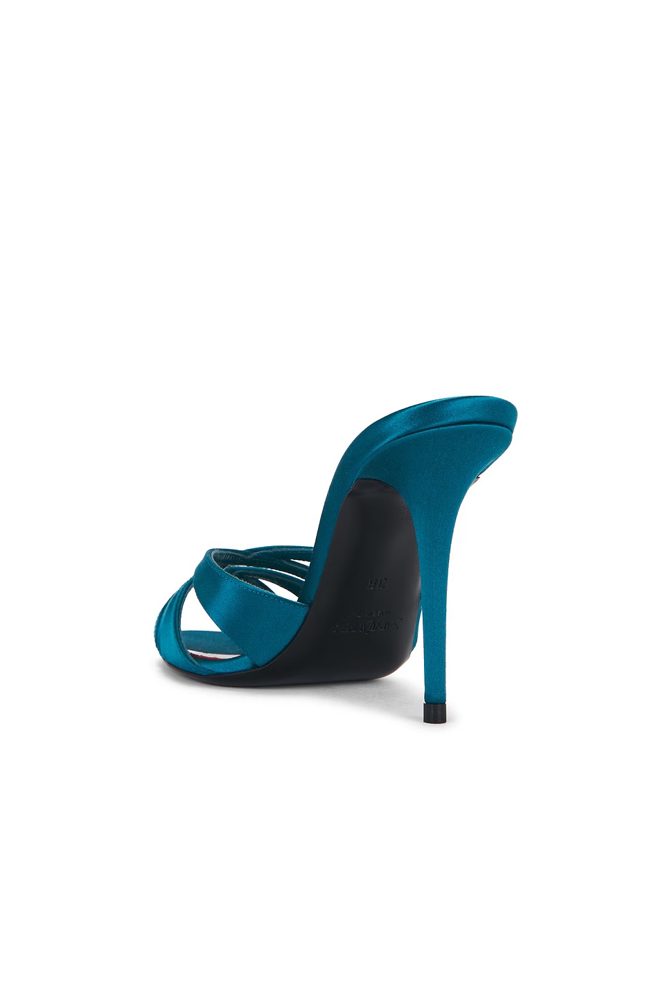 Chandelle Mule Sandal Silk Duck Blue