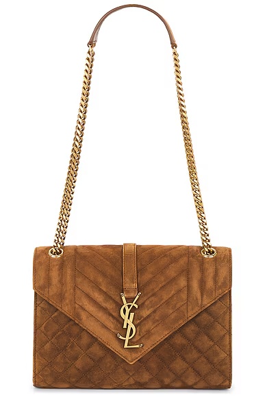 Medium Envelope Chain Bag Orange Caramel Cognac