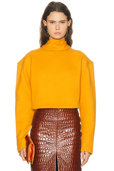 Turtleneck Sweatshirt Moutarde