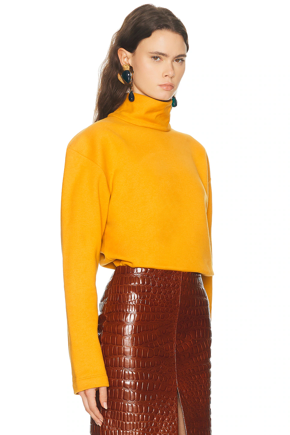 Turtleneck Sweatshirt Moutarde