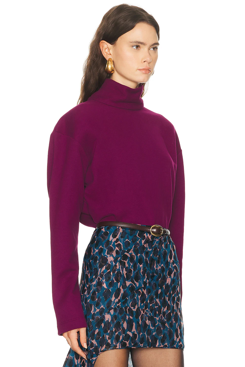 Turtleneck Sweatshirt Violet