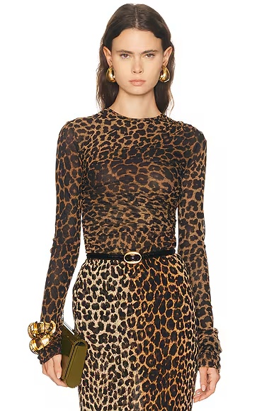 Long Sleeve Top Leopard