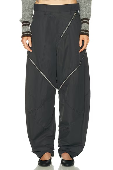 Zipper Long Pant Dark Grey