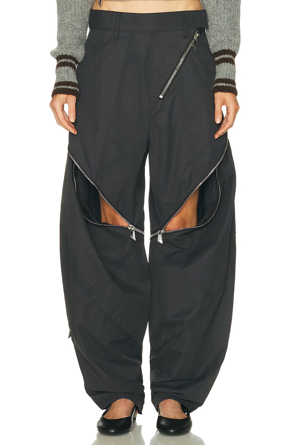Zipper Long Pant Dark Grey