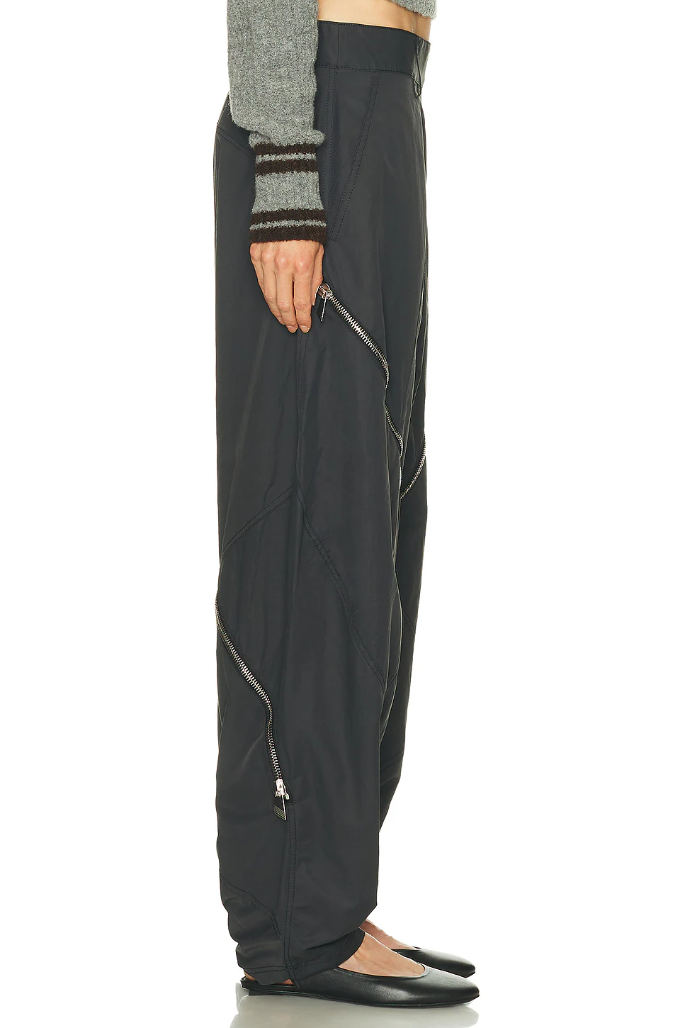 Zipper Long Pant Dark Grey