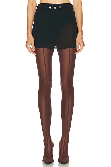 High Cut Mini Skirt Black