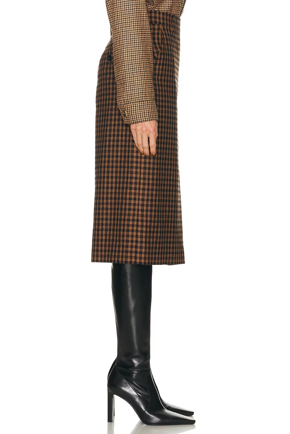 Pencil Skirt Craie Noir Multicolore
