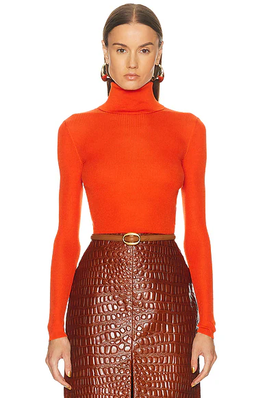 Turtleneck Sweater Orange