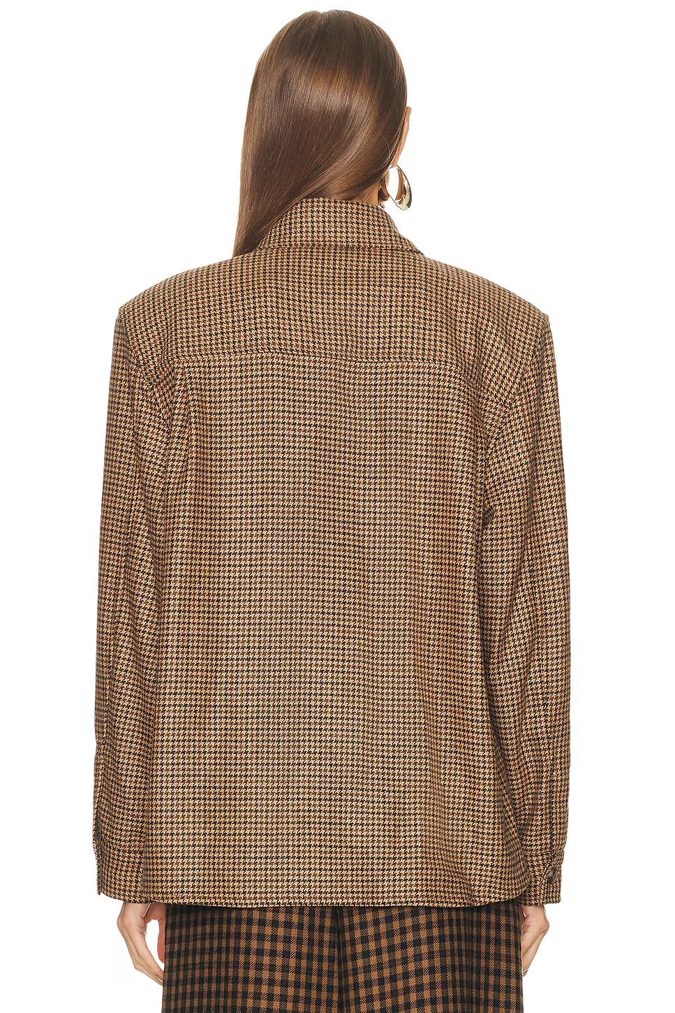 Long Sleeve Shirt Beige, Marron, & Noir