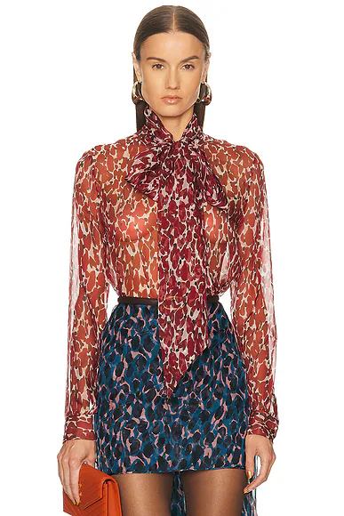Long Sleeve Top Craie Rouge Noir