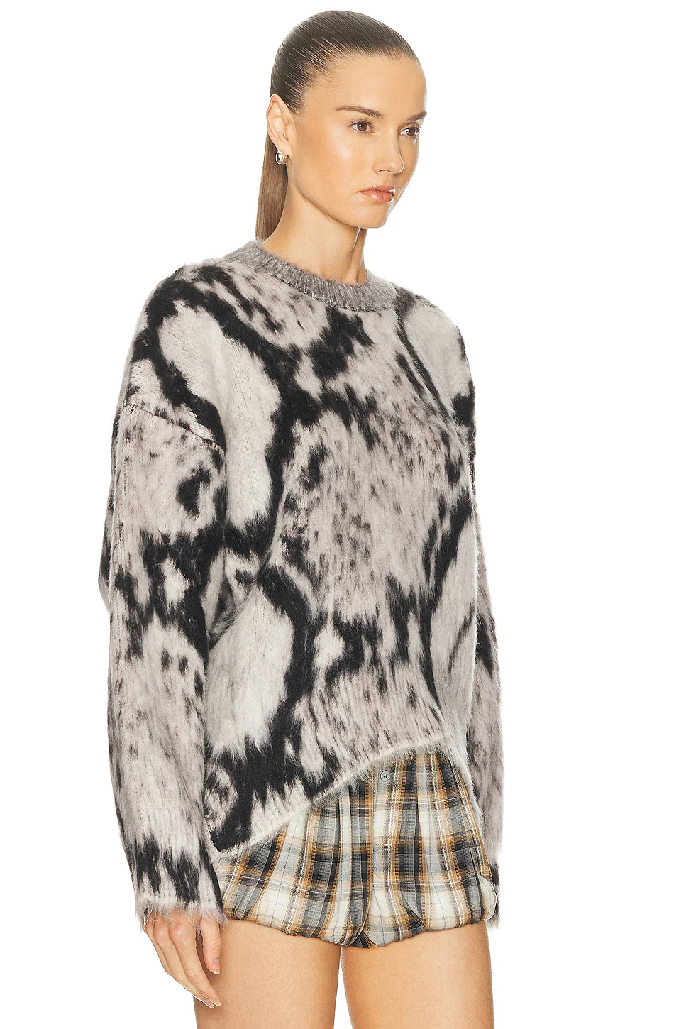 Brushed Python Sweater White & Black