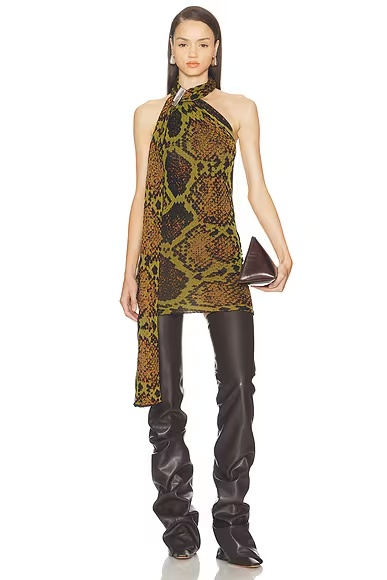 Python Sleeveless Mini Dress Multicolor