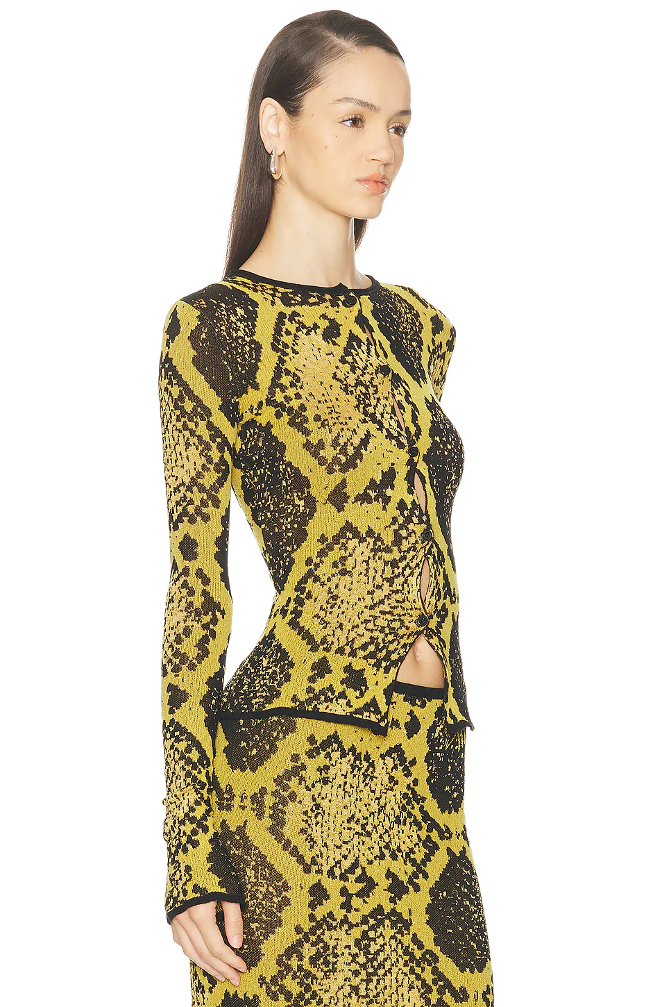 Python Cardigan Yellow & Black