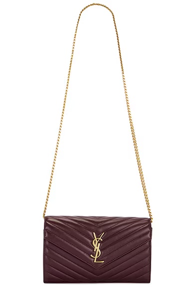 Classic Wallet On Chain Bag Hot Wine