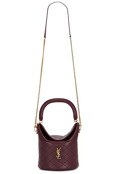 Gaby Top Handle Bucket Bag Hot Wine