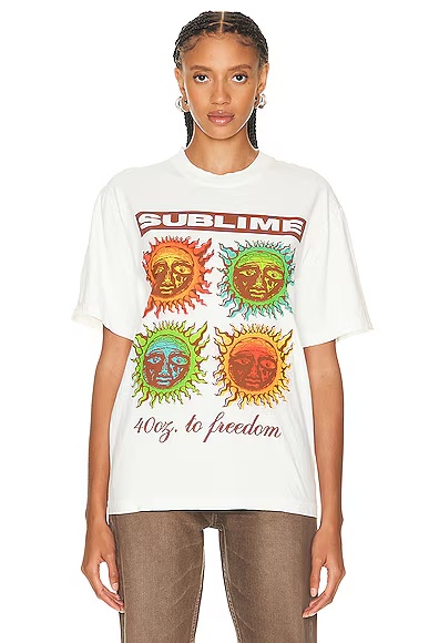 Sublime Sun Grid T-shirt Creme
