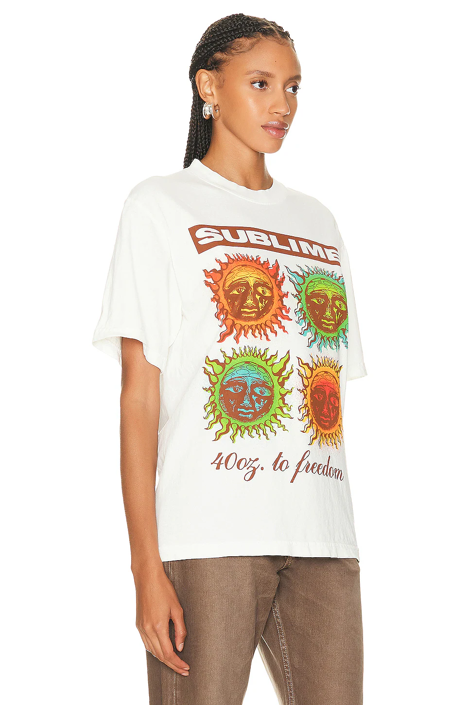 Sublime Sun Grid T-shirt Creme