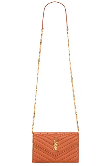Envelope Wallet On Chain Bag Dark Mandarin