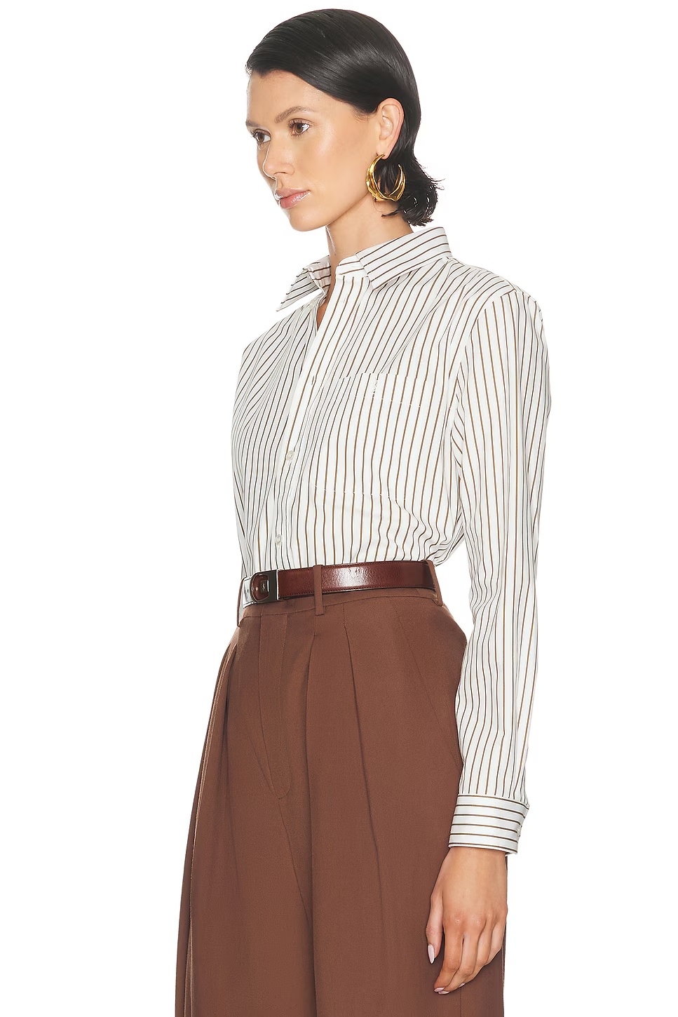 Long Sleeve Shirt Craie & Kaki Dore