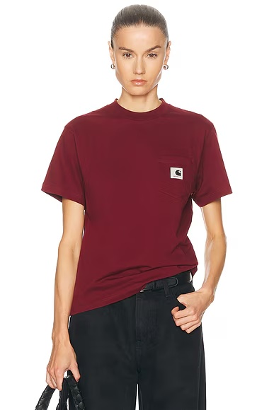 Short Sleeve Pocket T-Shirt Marsala