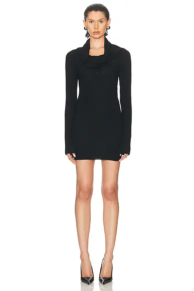 Cashmere Mini Dress Black