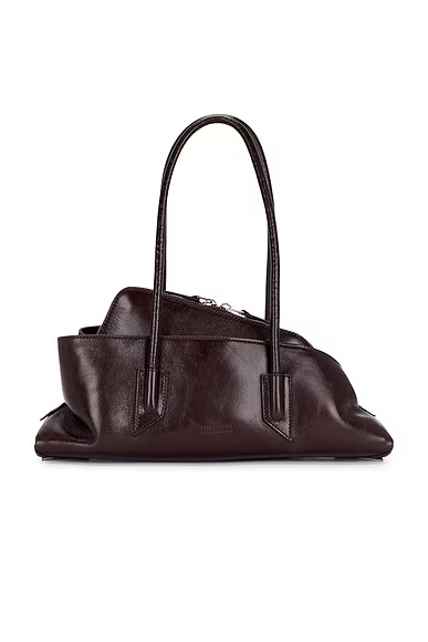 La Passeggiata Small Top Handle Bag Dark Brown