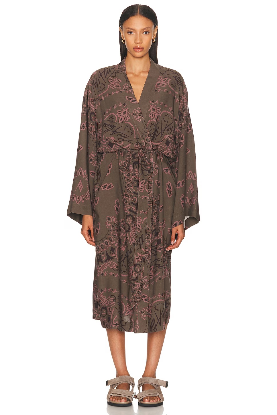 Bandana Printed Caftan Military Green