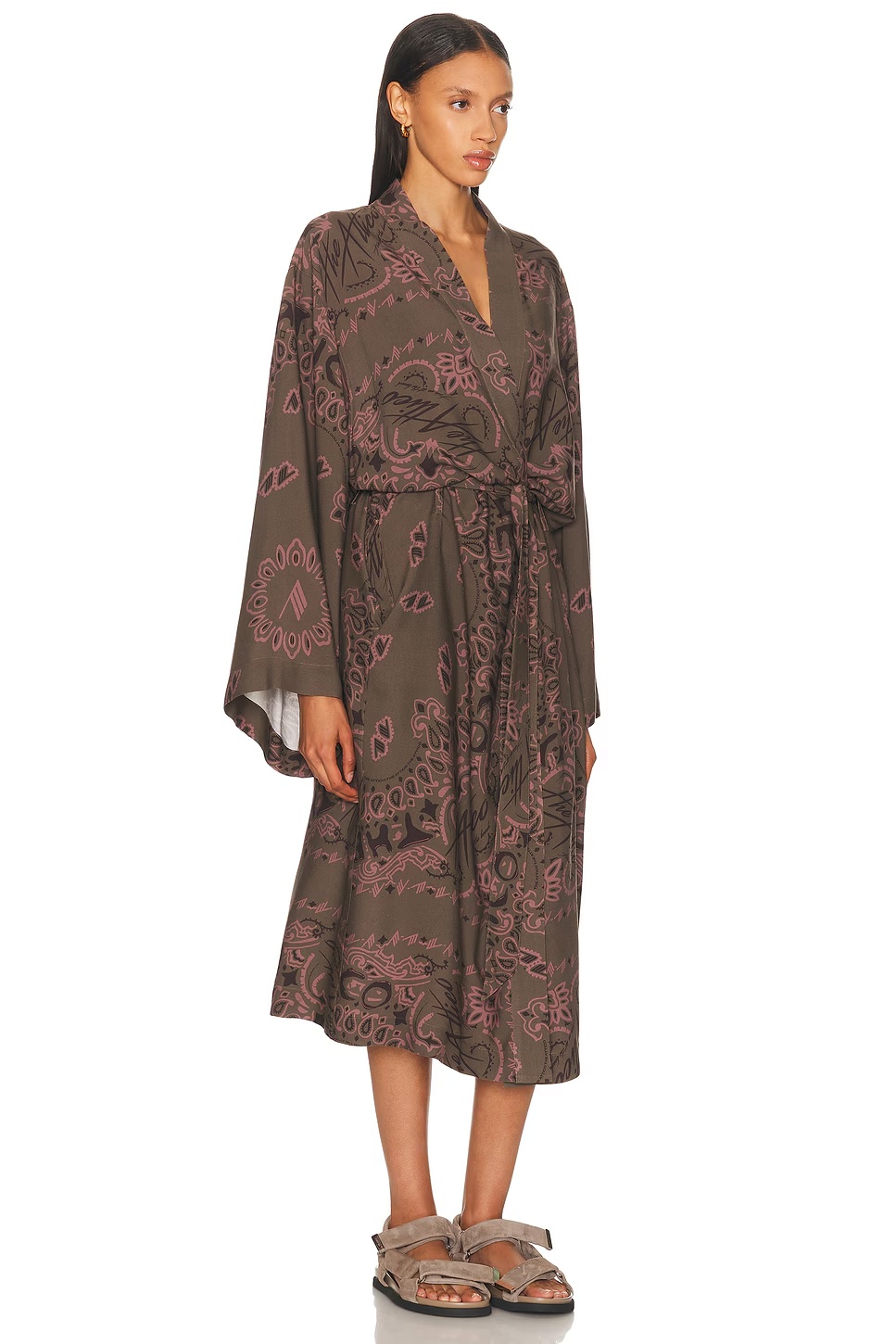 Bandana Printed Caftan Military Green