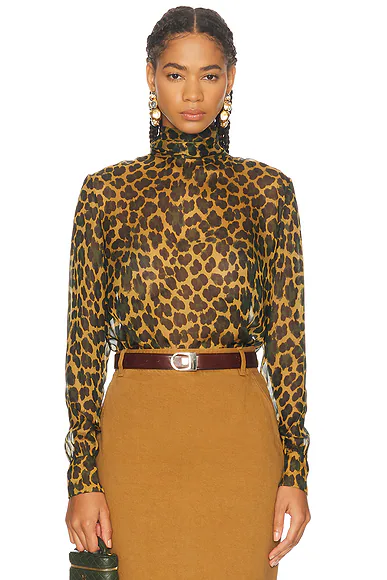 Long Sleeve Top Ocre & Vert