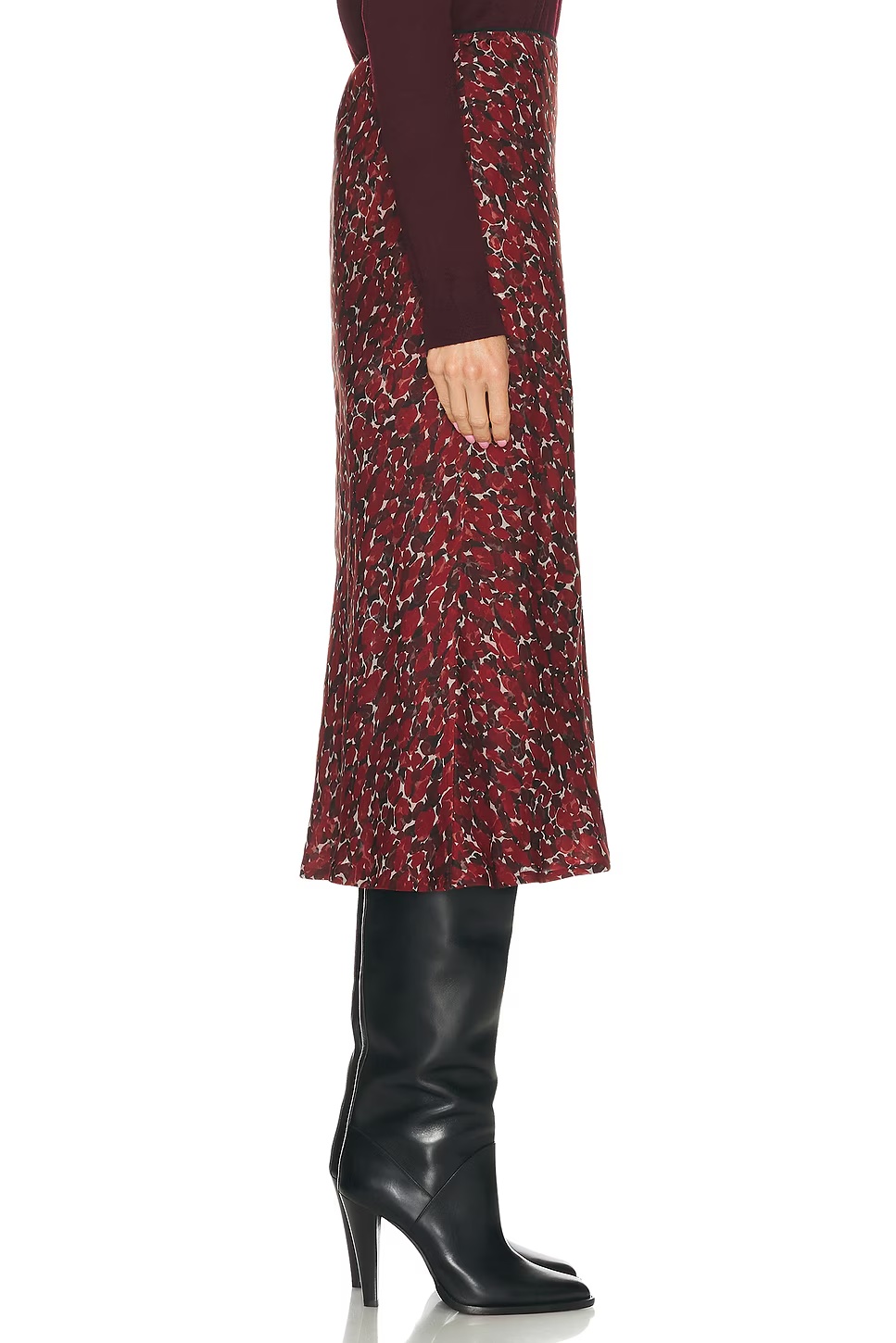 Midi Skirt Craie Rouge Noir