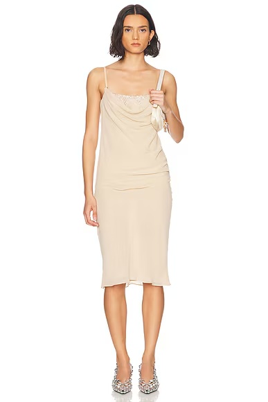 Sleeveless Midi Dress Pale Pink